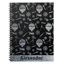 Cuaderno Nombre personalizado del tema del baloncesto de zi