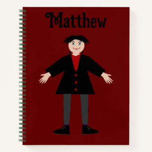 Cuaderno Nombre personalizado del vampiro de Halloween