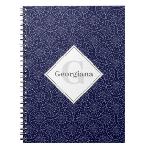 Cuaderno Nombre personalizado Ditsy Winter Nieve Angels Sno