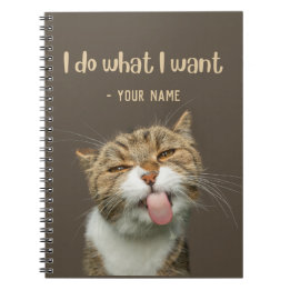 Cuaderno Nombre Personalizado Divertido Amante Gato