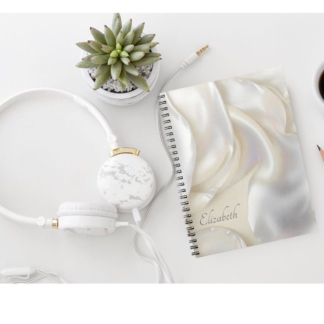 Cuaderno Nombre personalizado elegante madre de la perla (Subido por el creador)