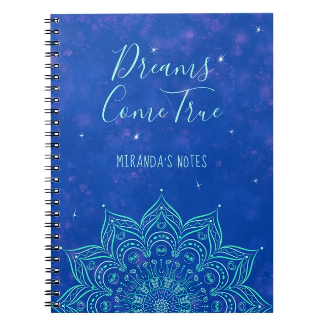 Cuaderno Nombre personalizado Elegante Mandala Motivación S (Frente)
