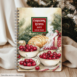 Cuaderno Nombre personalizado Elegante Receta navideña rega