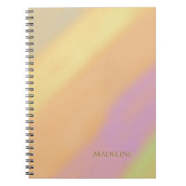 Cuaderno Nombre personalizado en colores de algodón de azúc
