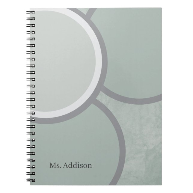 Cuaderno Nombre personalizado encuadernado en espiral (Frente)