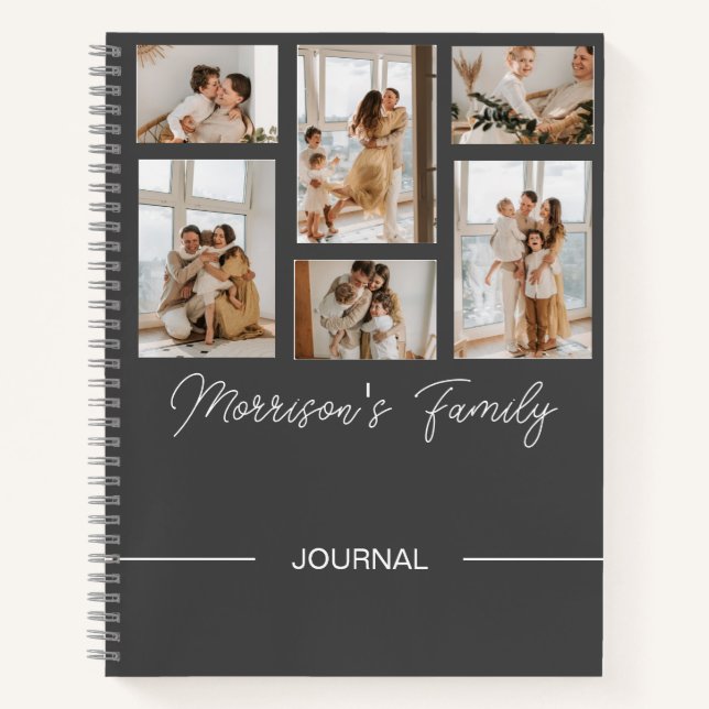 Cuaderno Nombre personalizado Estilo moderno de escritura y (Anverso)