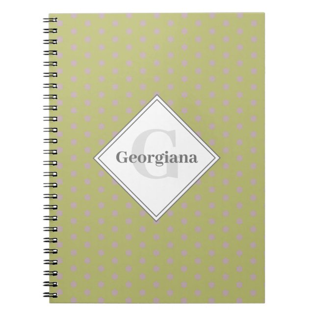 Cuaderno Nombre personalizado Estrellas geométricas de punt (Frente)