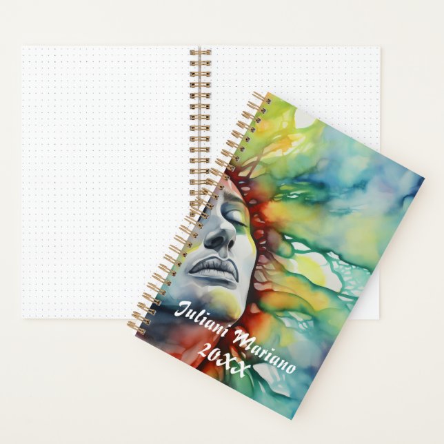 Cuaderno Nombre personalizado etéreo (Interior)