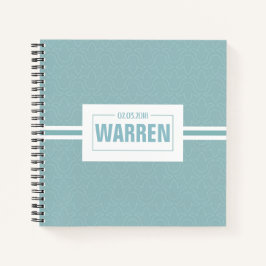 Cuaderno Nombre personalizado fecha de nacimiento simple fr