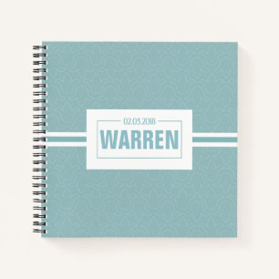 Cuaderno Nombre personalizado fecha de nacimiento simple fr