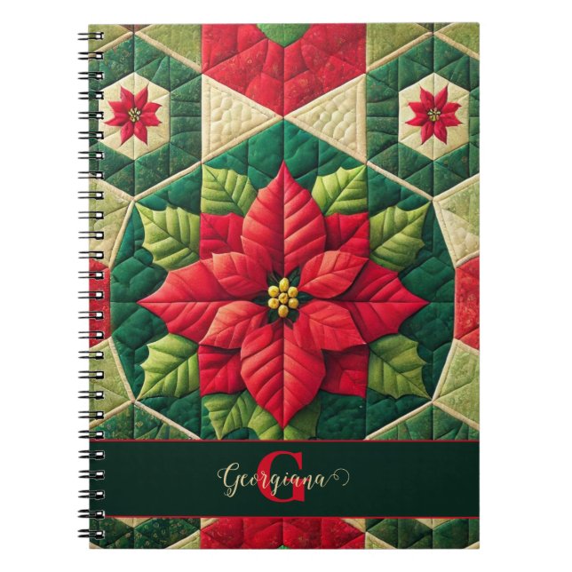 Cuaderno Nombre Personalizado Festividad Patchwork Floral P (Frente)