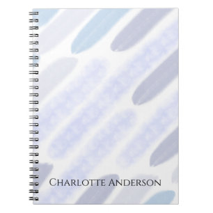 Cuaderno Nombre Personalizado Franja Azul Morado