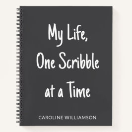 Cuaderno Nombre personalizado Gracioso Scribble Sketchbook 