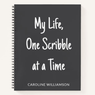Cuaderno Nombre personalizado Gracioso Scribble Sketchbook 