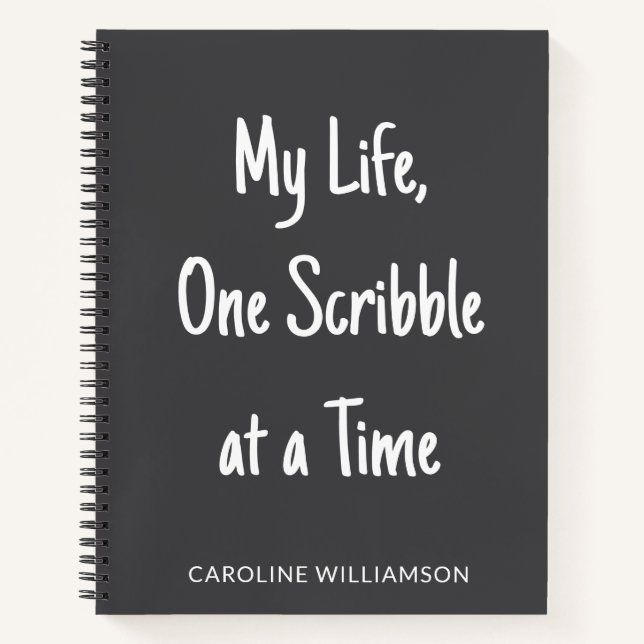 Cuaderno Nombre personalizado Gracioso Scribble Sketchbook  (Anverso)