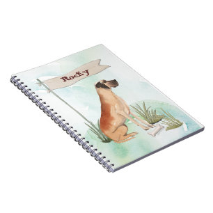 Cuaderno Nombre personalizado Gran Danés Mascota Perro