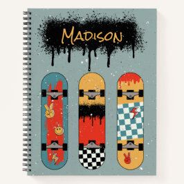 Cuaderno Nombre personalizado Guay azul para el tablero de 
