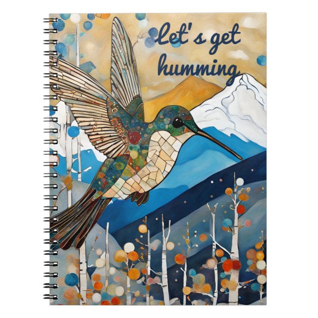 Cuaderno Nombre personalizado Hummingbird (Frente)
