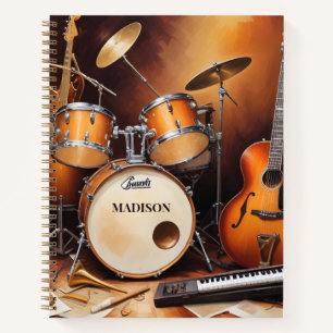 Cuaderno Nombre personalizado Instrumentos musicales