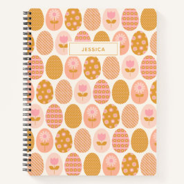 Cuaderno Nombre Personalizado Jugador Pastel de Huevos Flor