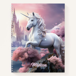 Cuaderno Nombre personalizado lindo unicornio