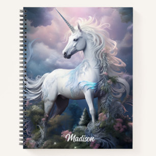 Cuaderno Nombre personalizado lindo unicornio