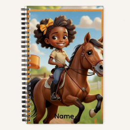 Cuaderno Nombre personalizado Little Rider, Big Dreams