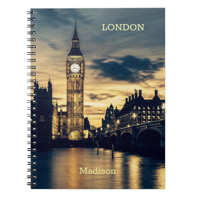 Cuaderno Nombre personalizado Londres (Frente)