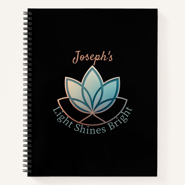 Cuaderno Nombre personalizado Lotus - [NOMBRE] Brilla Brigh (Anverso)