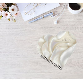 Cuaderno Nombre personalizado Madre elegante de la textura 