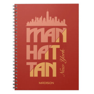 Cuaderno Nombre personalizado Manhattan Nueva York