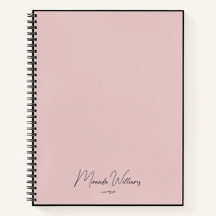 Cuaderno Nombre personalizado manuscrito minimalista de Rub
