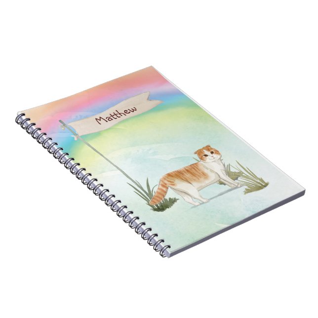 Cuaderno Nombre personalizado Mascota de gatos de recambio  (Lado Derecho)