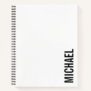 Cuaderno Nombre Personalizado Minimalista Moderno