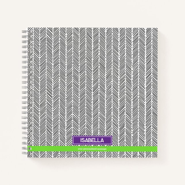 Cuaderno Nombre personalizado moderno | Viajes personalizad (Anverso)