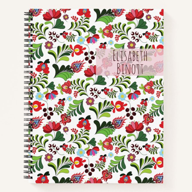 Cuaderno Nombre personalizado Monograma Kalocsa Matyo Patró (Anverso)