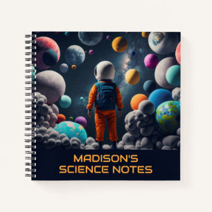 Cuaderno Nombre personalizado niño fantástico espacial