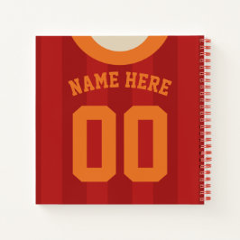Cuaderno Nombre personalizado Número de fútbol Jersey