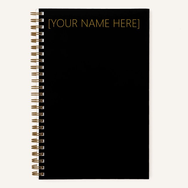 Cuaderno Nombre personalizado o bloc de notas monograma (Anverso)