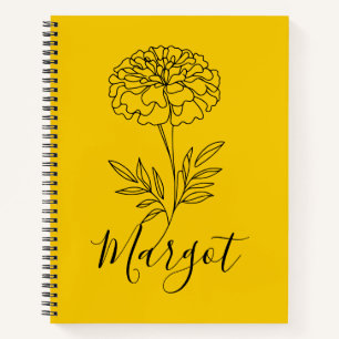 Cuaderno Nombre personalizado Octubre Flor de Nacimiento Ma