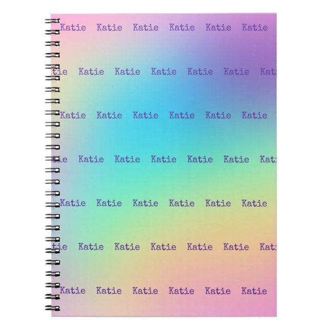 Cuaderno Nombre personalizado para el bloc de notas de degr (Frente)