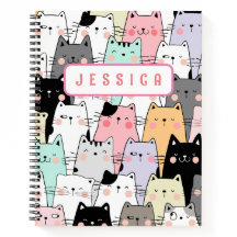 Nombre personalizado para el portátil Kawaii Cat