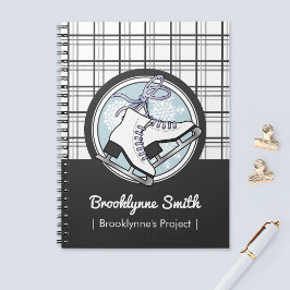 Cuaderno Nombre Personalizado Patinaje moderno sobre hielo