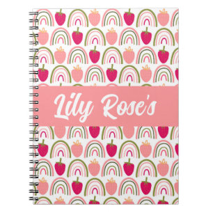 Cuaderno Nombre personalizado Patrón arcoiris niños