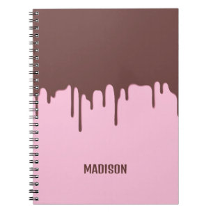 Cuaderno Nombre personalizado Perforación de chocolate