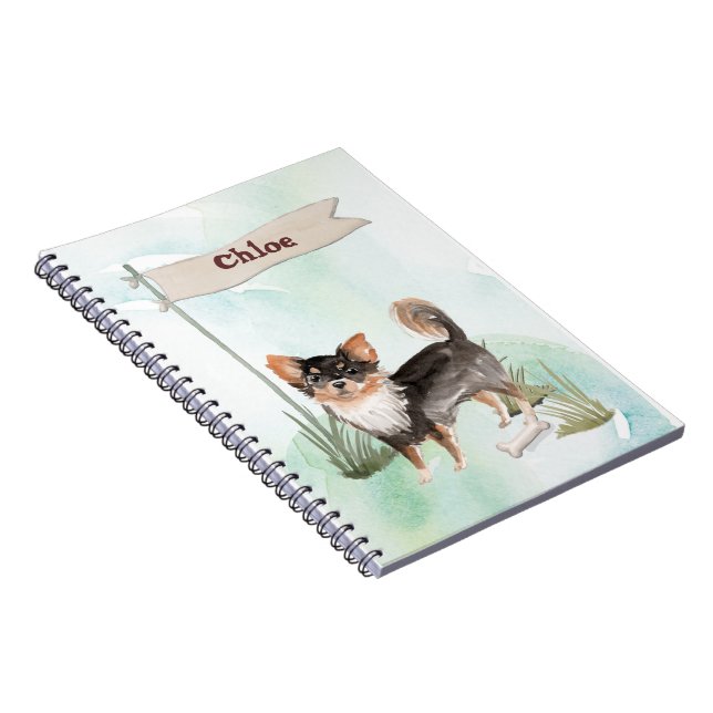 Cuaderno Nombre personalizado Perro Mascota de Chihuahua la (Lado Derecho)