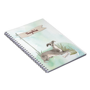 Cuaderno Nombre personalizado: perro Mascota de Greyhound i