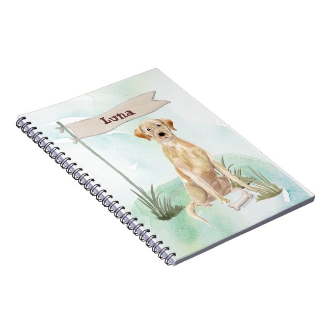 Cuaderno Nombre personalizado perro Mascota de laboratorio  (Lado Derecho)