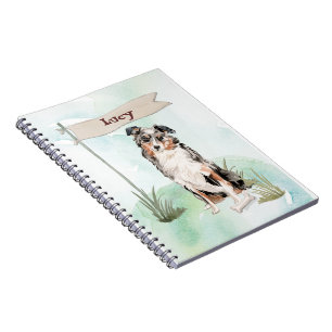 Cuaderno Nombre personalizado Perro Mascota pastor australi