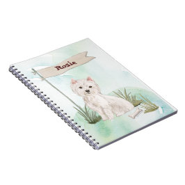 Cuaderno Nombre personalizado Perro Mascota Westie